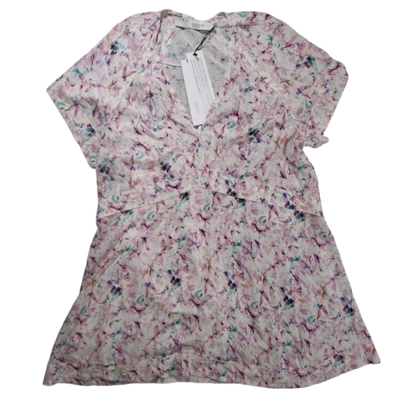 NWT IRO Bago Printed V Neck Mini Dress Size 38 / M - Picture 2 of 11